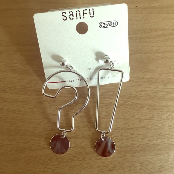 “?!” Earrings (new!) - Picture 1 of 3